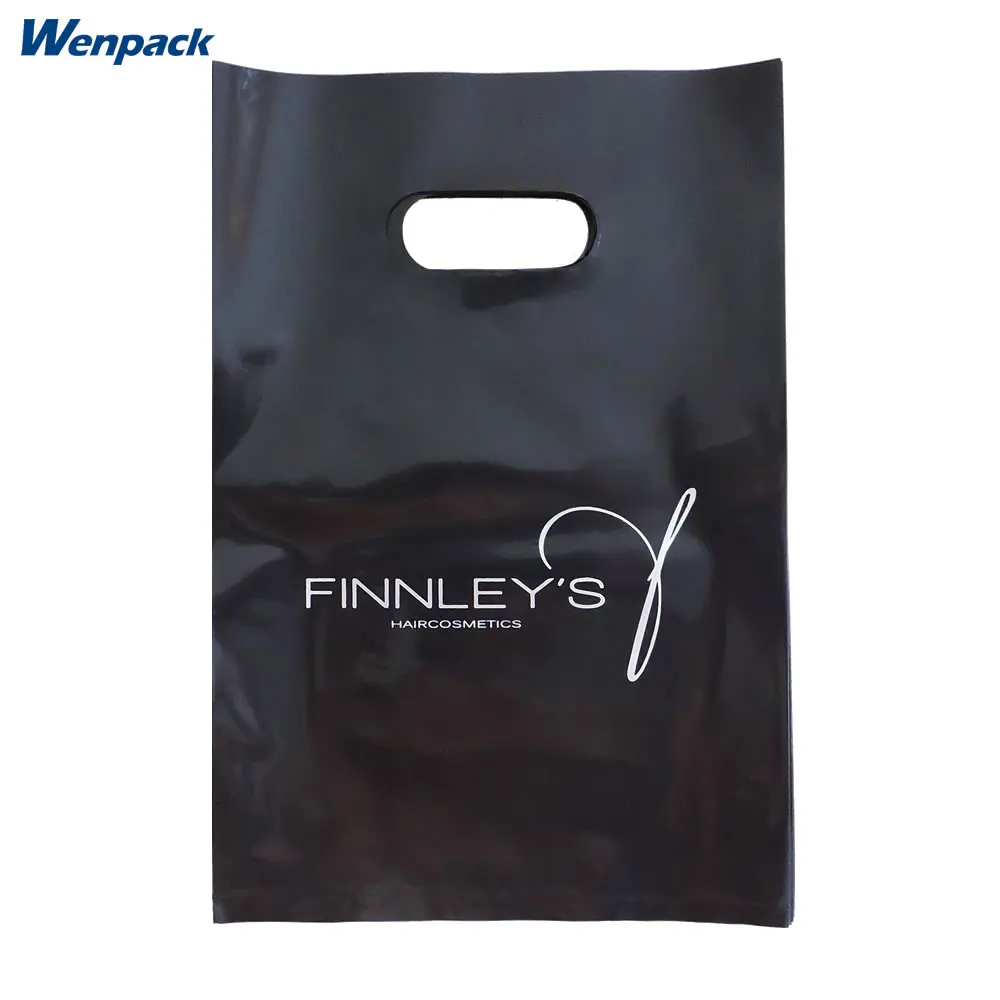 20x30 см пользовательских торговых печатных логотип ручкой пластиковый мешок для подарков для модных и продвижение упаковки