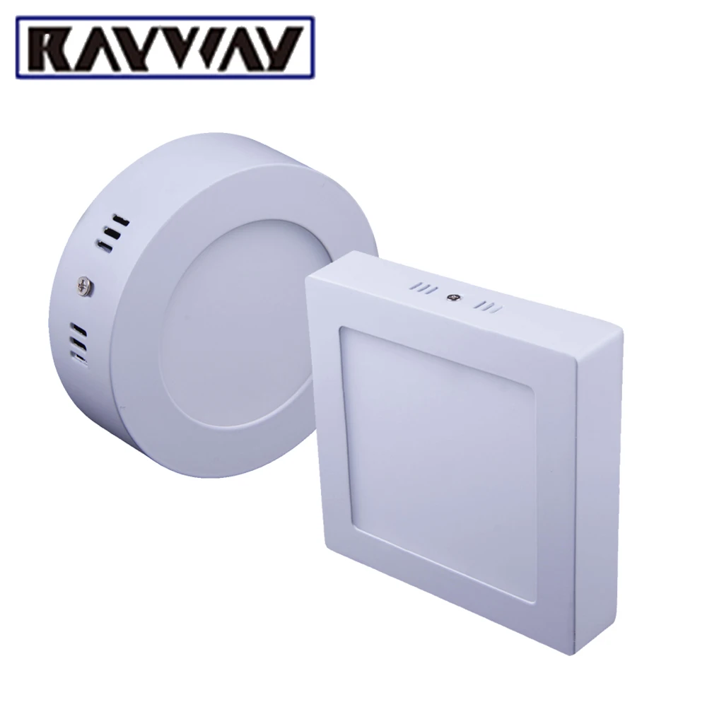 

RAYWAY 6W 12W 18W 24W Super Bright Round/Square Surface Mount LED Panel Lamp Ceiling Light Panel for bathroom illuminate Bulb