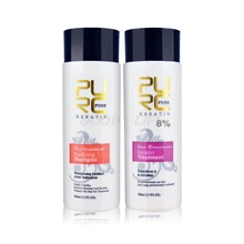 2 шт./лот 8% формальдегид кератин и очищающий шампунь набор для выпрямления волос