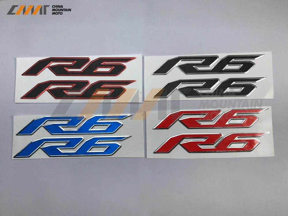 Cassa Degli Autoadesivi Del Distintivo Dell'Autoadesivo 3D R6 Del Motociclo Per Yamaha Yzf600 R6 Yzf-R6 2017-Up R6 Logo 3D