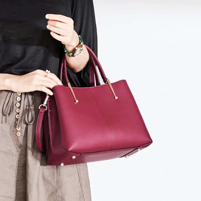 

BRIGGS brand women handbag genuine leather tote bag high quality real leather shoulder bag female high capacity top-handle bag