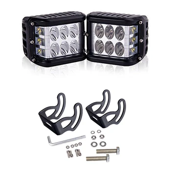 

45W LED Three-side Luminous Working Lamp Work Cube Side Shooter LED Light Bar Flood Driving Fog Pod 2pcs/set