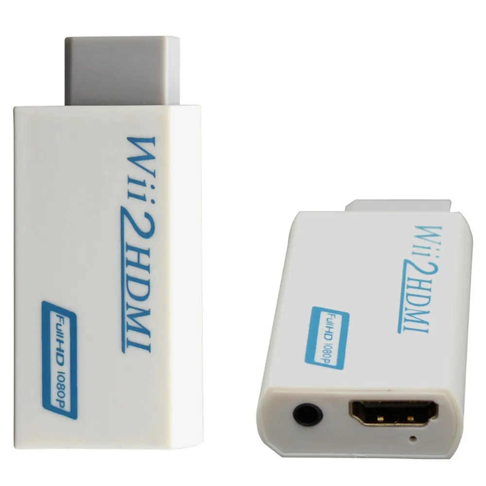 Белый для wii к HDMI адаптер для wii 2 HDMI конвертер Поддержка FullHD 1080 p 3,5 мм аудио видео выход wii Link Монитор ТВ ПК