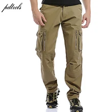 49PDTXCLS Зимние флисовые мужские брюки-карго подходят с несколькими карманами мужские двухслойные утепленные военные брюки размера плюс 28-40