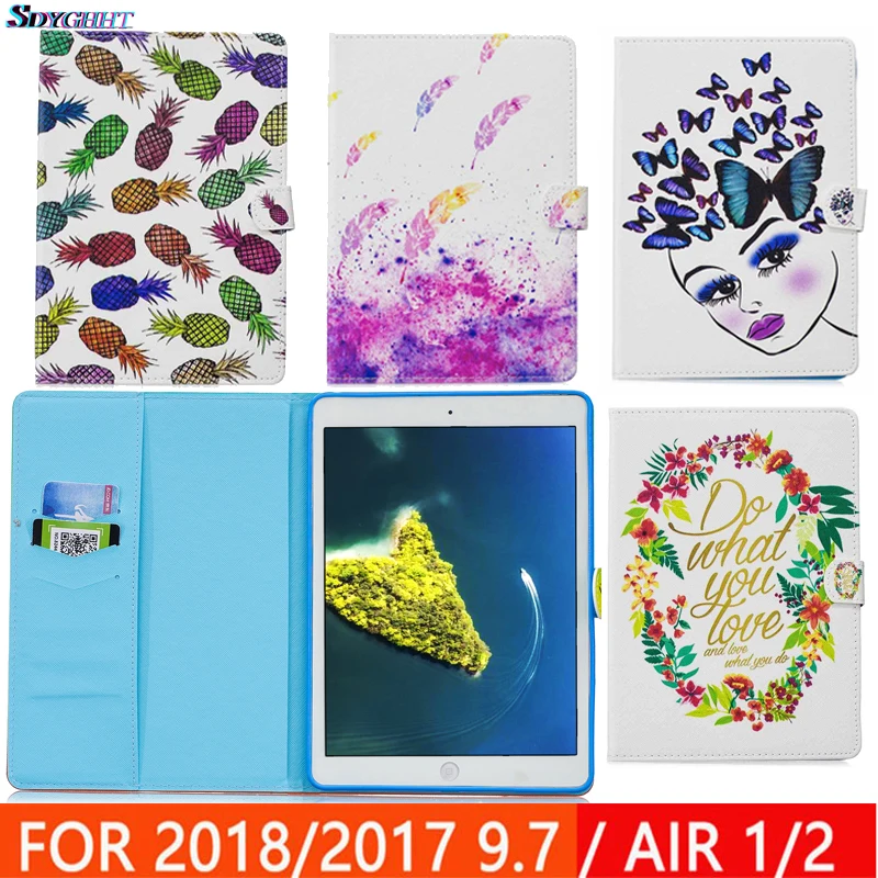 

Case for iPad Air 1 2 5 6 Magnetic Stand PU Leather Case Smart Cover for New iPad 9.7 2017 2018 5th 6th Generation Funda Coque