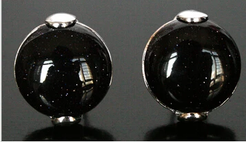 Серьги гвоздики wyan 822 + в простом стиле 18 мм с голубым песком|stud earrings|stone stud
