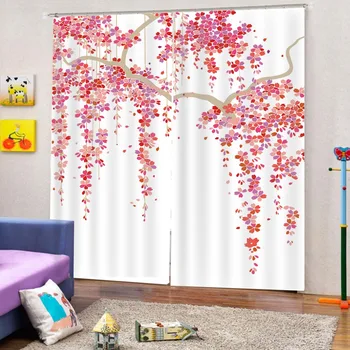 

Simple Tree vine Custom Curtains 3d Curtain For The Living Room Bedroom Hotel Window Curtains 2019