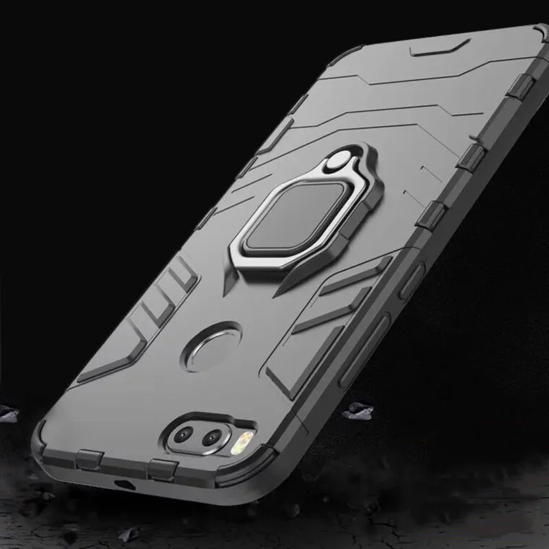 

For Xiaomi Mi A1 A2 Lite Case Finger Ring Armor Cover For Xiaomi Mi 8 SE Lite Max 3 2 Case PC Silicone Bag For Mi Mix 2S 2 Case