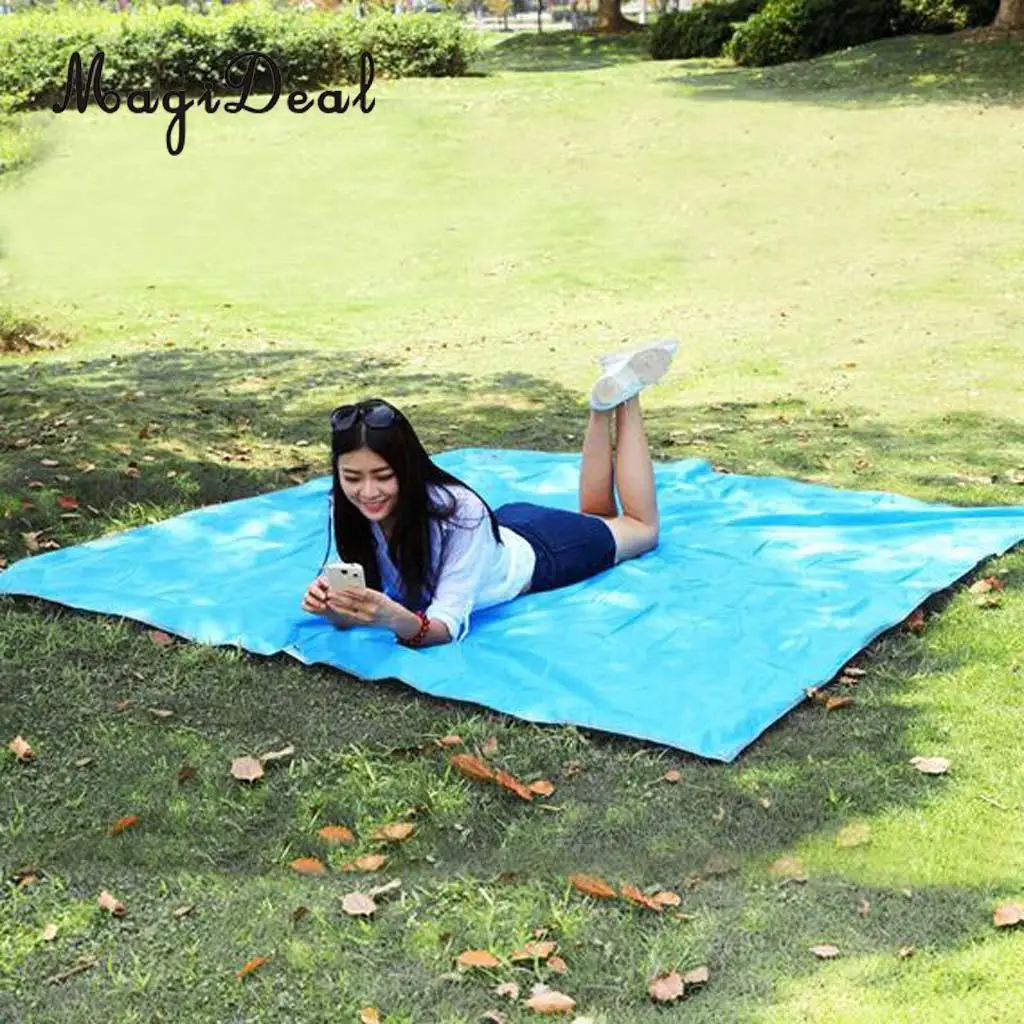 MagiDeal Multifunction Blue Camping Moistureproof Tent Mat Shelter