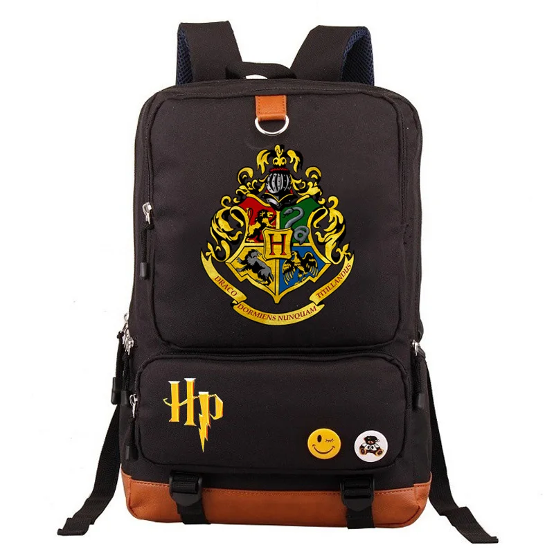 Slytherin Gryffindor для мальчиков и девочек, школьная сумка для женщин, рюкзак для подростков, школьные сумки, Холщовый мужской студенческий рюкзак