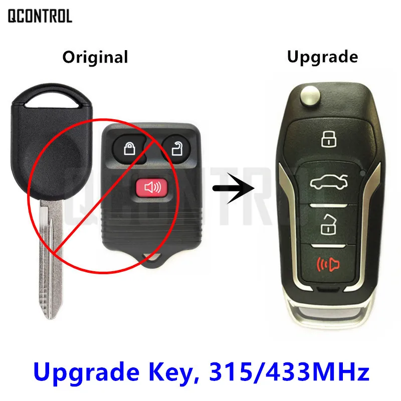 

QCONTROL Remote Key Upgraded for FORD Mustang Explorer Expedition Taurus Ranger Escape Mercury Mountaineer Navigator Car Alarm