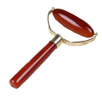 

1pc Natural agate Facial Massage Roller Stone Skin Massage Health Care Rose Quartz Roller Slimming Face Massager Lifting Tool