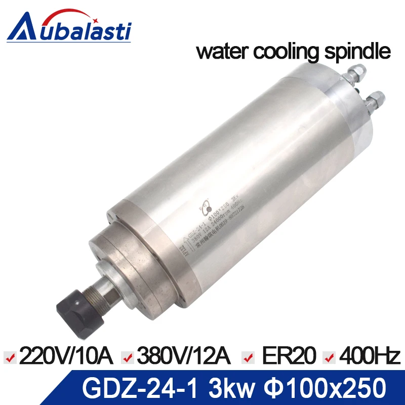 

3KW Spindle CNC router Spindle Motor 380V 12A Water-Cooled Wood Advertisement 100 Diameter High-Speed Spindle CNC milling router
