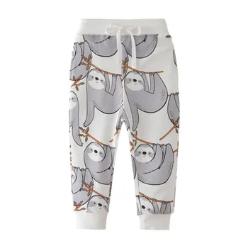 

Toddler boys sweatpants cartoon animals baby trousers girl boys clothing autumn spring kids pants full length fashion sweatpants
