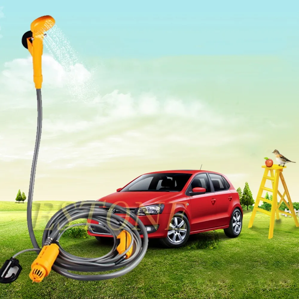 Prix pour Kris 2016 Portable 12 V Voiture Électrique Plug En Plein Air Camping-Car Caravane Van Camping Voyage Douche Prix pour Kris 2016 Portable 12 V Voiture Électrique Plug En Plein Air Camping-Car Caravane Van Camping Voyage Douche