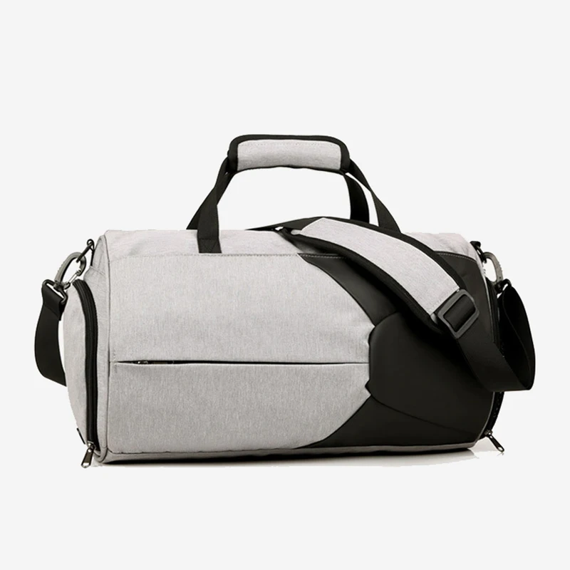 

Portable Cylindrical Youth Sports Bag Men's business travel bag Multi-pocket Have independent shoes