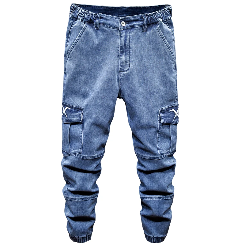 

Oversized S-7XL New Harem Jeans Men Retro Denim Trousers Fashion Elastic Waist Stretch Streetwear Male Loose Cargo Jeans