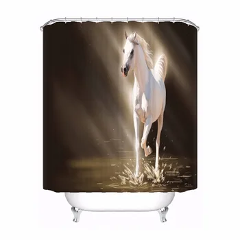 

Bath Curtain For Bathroom Custom Angel Horse Home Decor Shower Curtain Waterproof Fabric Hooks #180417-01-30