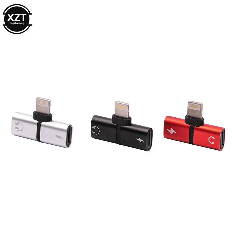 

Mobile phone 2 in 1 Splitter Adapr Audio Charging Adapter For iPhone 7 8 Plus/X Headphone Splitter Adapter Converter