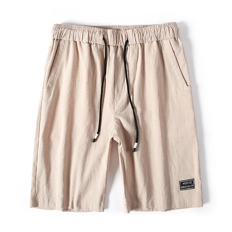 

2019 Summer New Men's Shorts Casual Cotton Men Slim Beach Shorts Jogger Trousers Male Knee Length Short Pant M~4XL