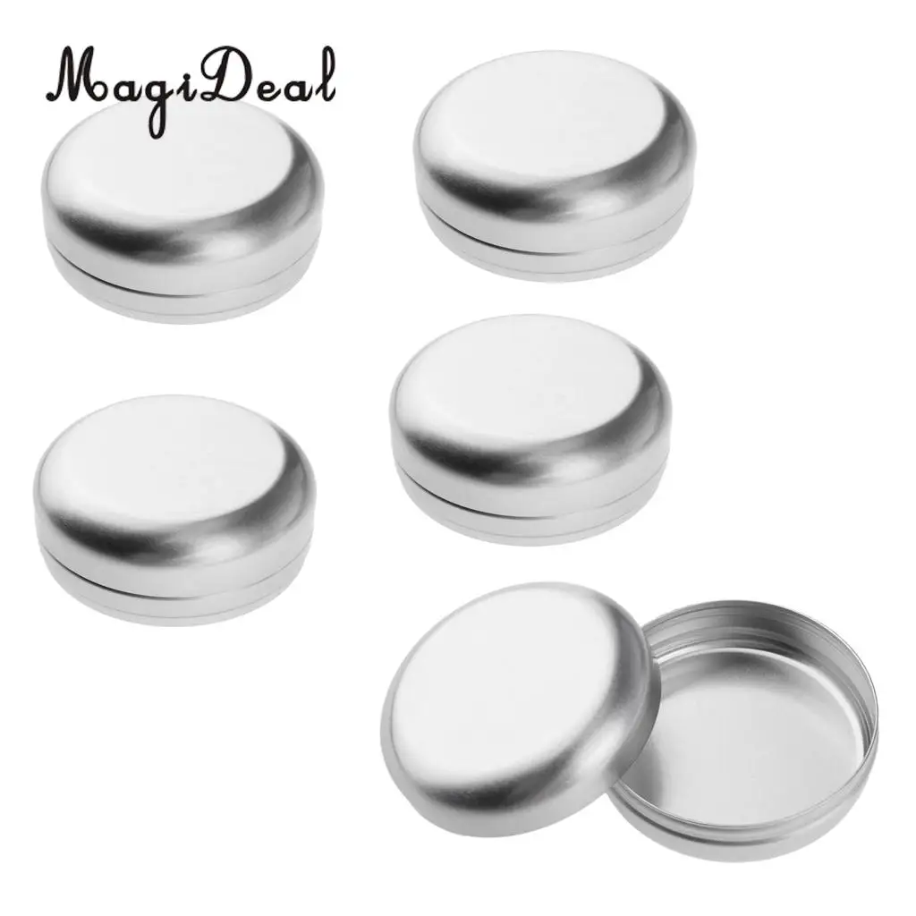 5 Pack 100ml Aluminum Empty Metal Tin Case for Handmade Lotion Bar Soap Hair Wax Skin Moisturizers Cosmetics Container