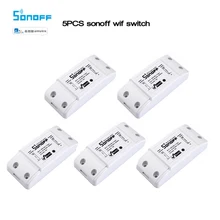 5 шт. Itead sonoff умный пульт дистанционного управления wifi переключатель домашней автоматизации беспроводной выключатель света 10A 2G/3g/4G для Android, iOS