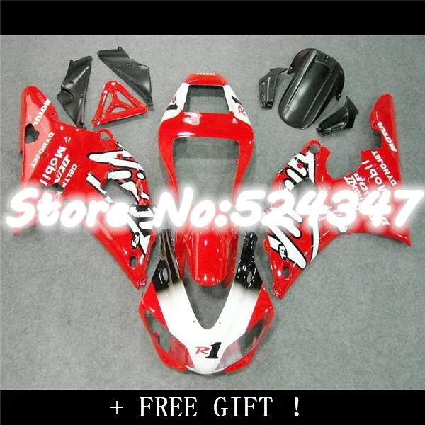 Nn-мотоцикл комплект обтекателей для YZF-R1 98-99 YZF R1 98 99 YZFR1 YZF1000 1998 1999 красные, белые Обтекатели набор для Yamaha