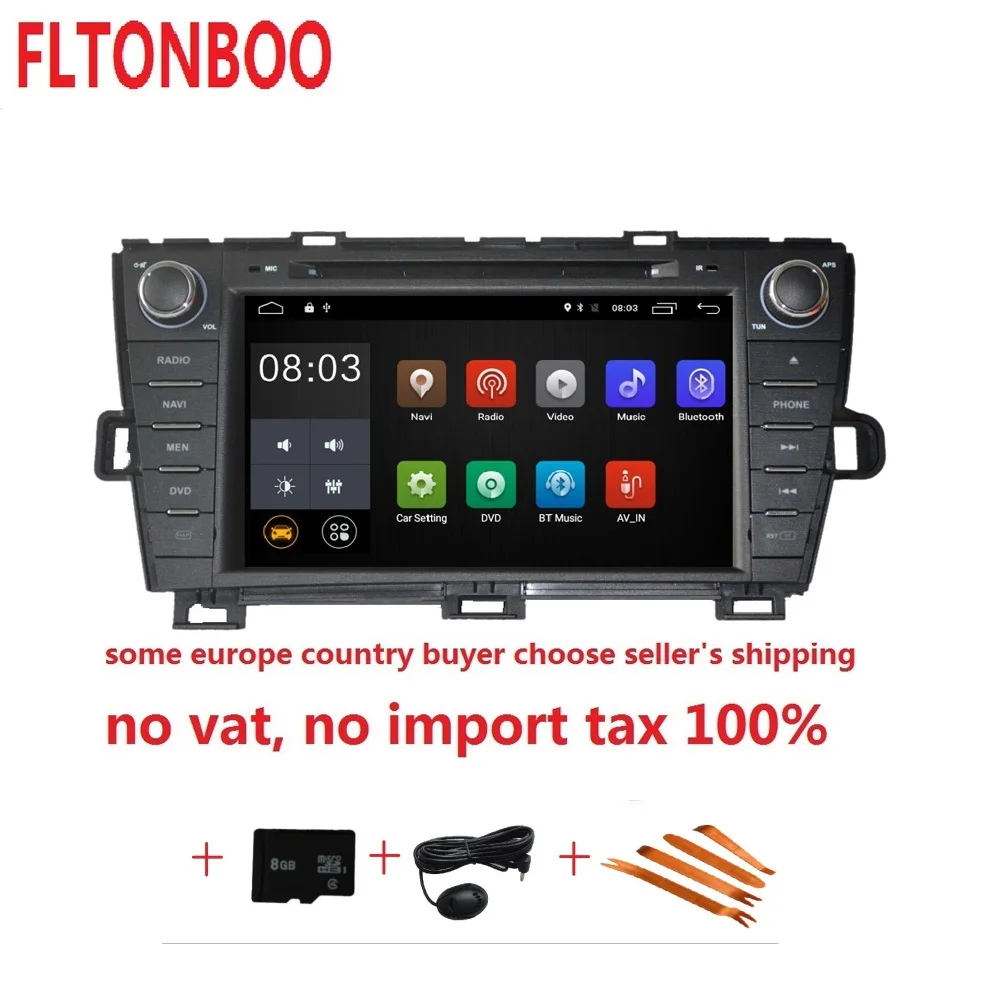 

Android 8.1 for Toyota prius right 2din car dvd,gps navigation,wifi,radio,bluetooth,Steering wheel Free 8g Map,mic,touch screen