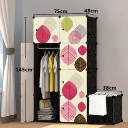 Гардероб, спальня мебель для дома Смола + стальной шкаф для хранения одежды стеллаж в сборке шкаф мульти размер одежды органайзер