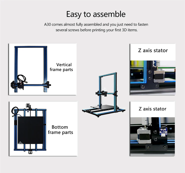 Geeetech A10/A10M/A30/A20/A20M 3d принтер быстрая сборка с супер горячим детектором нити и возможность прерывания