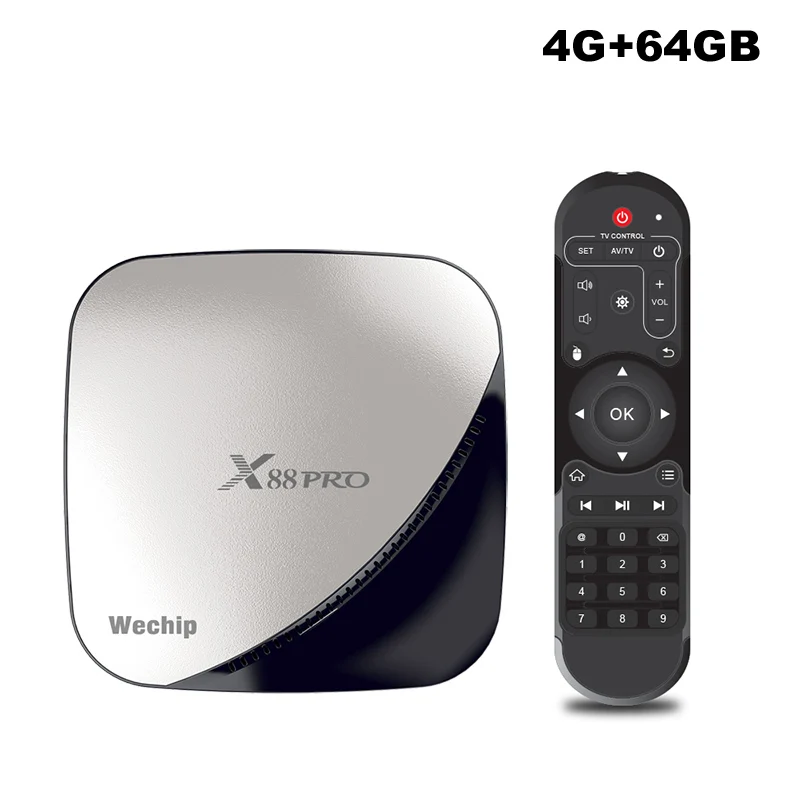 X88 PRO Smart tv Box Android 9,0 4K Rockchip RK3318 Четырехъядерный 4 Гб 64 Гб 2,4G/5G WiFi Smart tv BOX 2 Гб 16 Гб медиаплеер PK x96max - Цвет: wechip x88 pro 4g64g