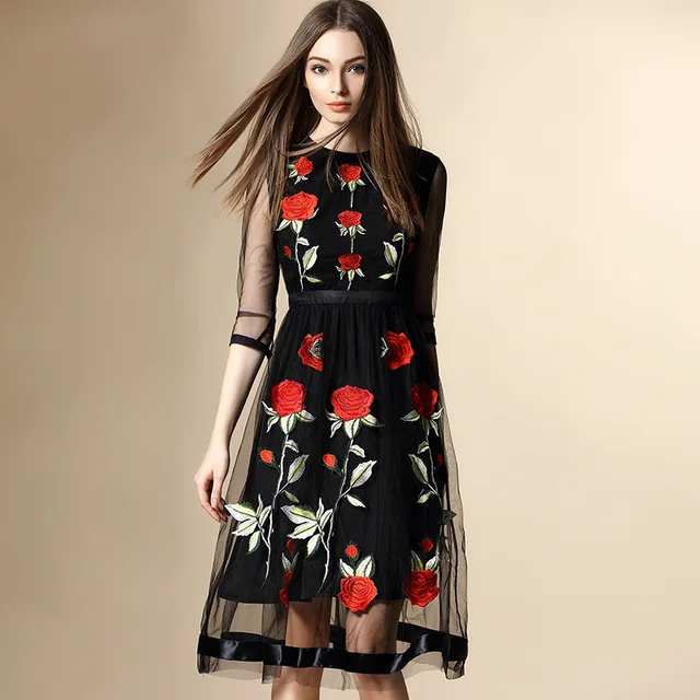 2016-News-Spring-Women-Dress-Hight-Waist-Seven-Sleeves-Embroidery-Pendulum-Dress-Gauze-Perspective-Of-Roses.jpg_640x640.jpg