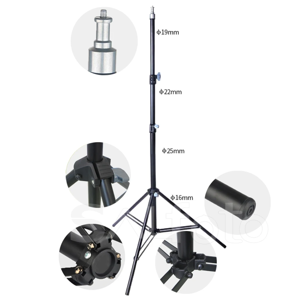 2 м фото металлический светильник стенд с 1/" винтом 200 см Штатив для 5 кг фотостудии вспышка софтбокс светодиодный видео светильник ing фоновая поддержка
