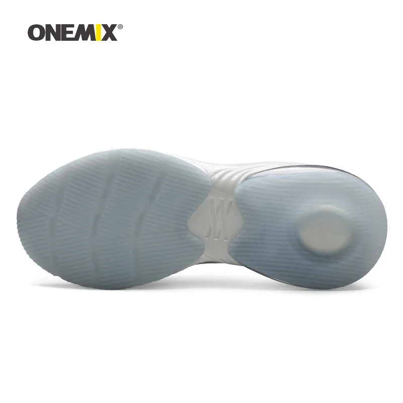 Женские беговые кроссовки Onemix белые кожаные Max для занятий спортом йогой бега на