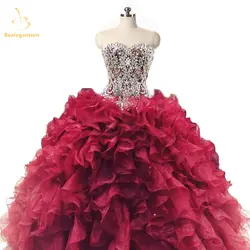 Bealegantom бордовый бальное платье Бальные платья 2019 бисером сладкий 16 платье светится в течение 15 лет и фуршетов великолепные Vestidos De 15 Anos QA1240