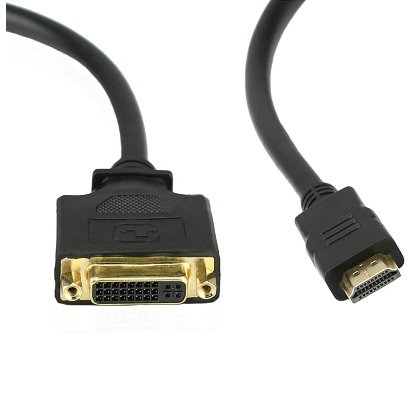 100 шт. HDMI/DVI 24+ 5 Женский Кабель-адаптер для LCD DVD HDTV xbox PS3 ПК компьютера MAC