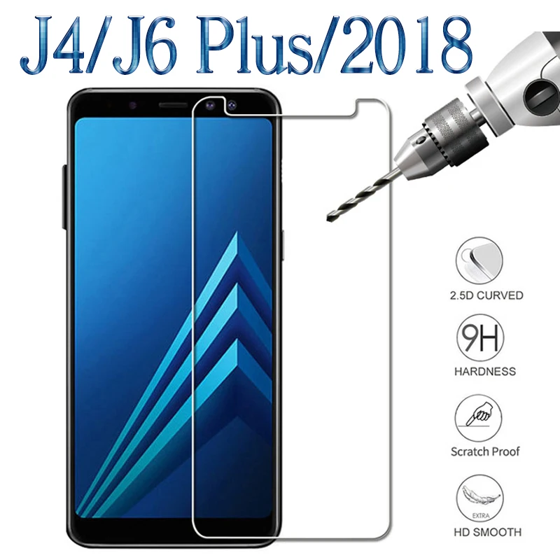 

J6Plus Protective Glass For Samsung J 4 6 J4 J6 Plus 2018 Screen Protector Covers On Cam Galaxy J4Plus 6J 4J Sheet Tempered Glas