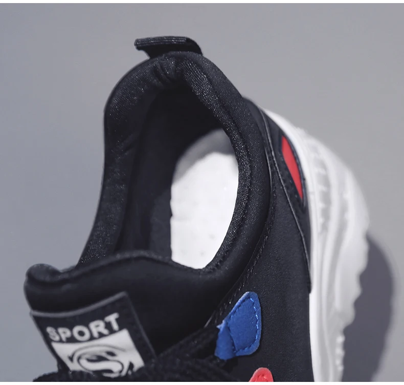 Women's Casual Shoes' Sneaker Dad Shoes Woman Sneakers Leather Black Lace-Up Flat Platform Sneakers Women Dad Shoes Big Size 8 (3)