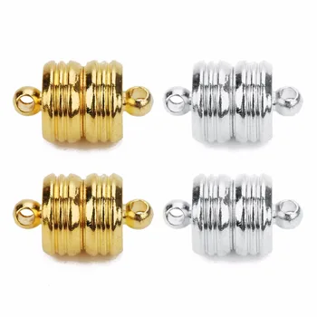 

LOULEUR Gold/ Rhodium 5Pcs/lot Strong Thread Magnetic Clasps For Necklace Bracelet Buckle Connectors For DIY Jewelry Findings