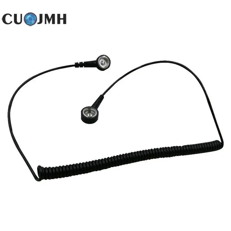 

1 Pcs Anti-static Grounding Wire Personal Protection Tools Black Electrostatic Coil Cable Grounding Connection Wire