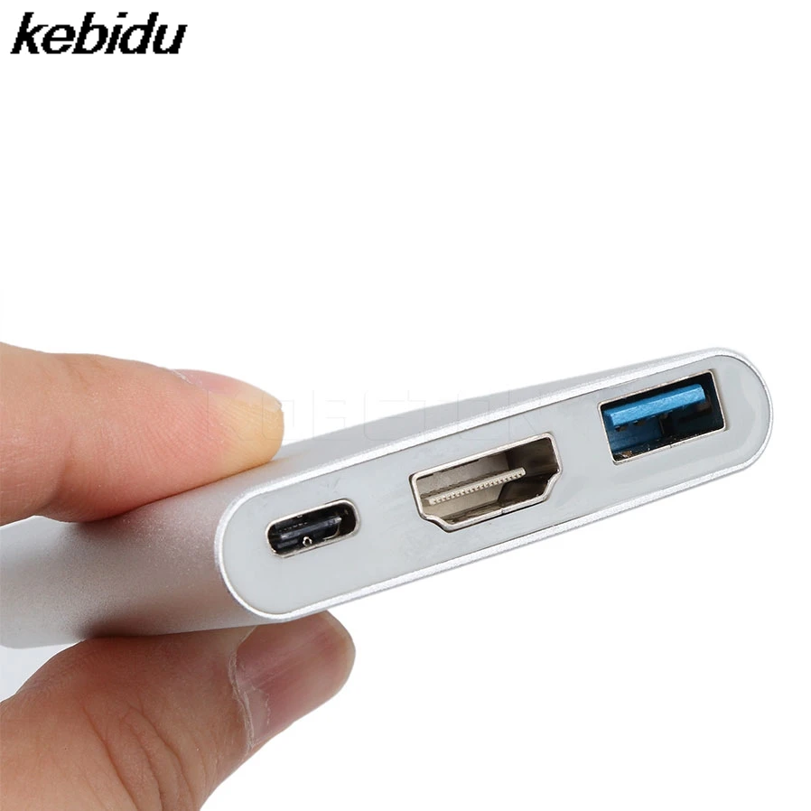 Kebidu usb type-C к HDMI видео адаптер данных USB-C конвертер type C USB3.0+ PD зарядный концентратор для Apple Air Pro Dell XPS 12/13