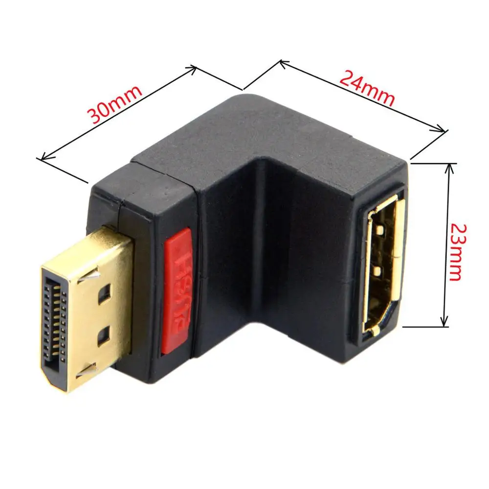 Cablecc вверх/вниз угловой 90 градусный DP DisplayPort штекер гнездо удлинитель|dp