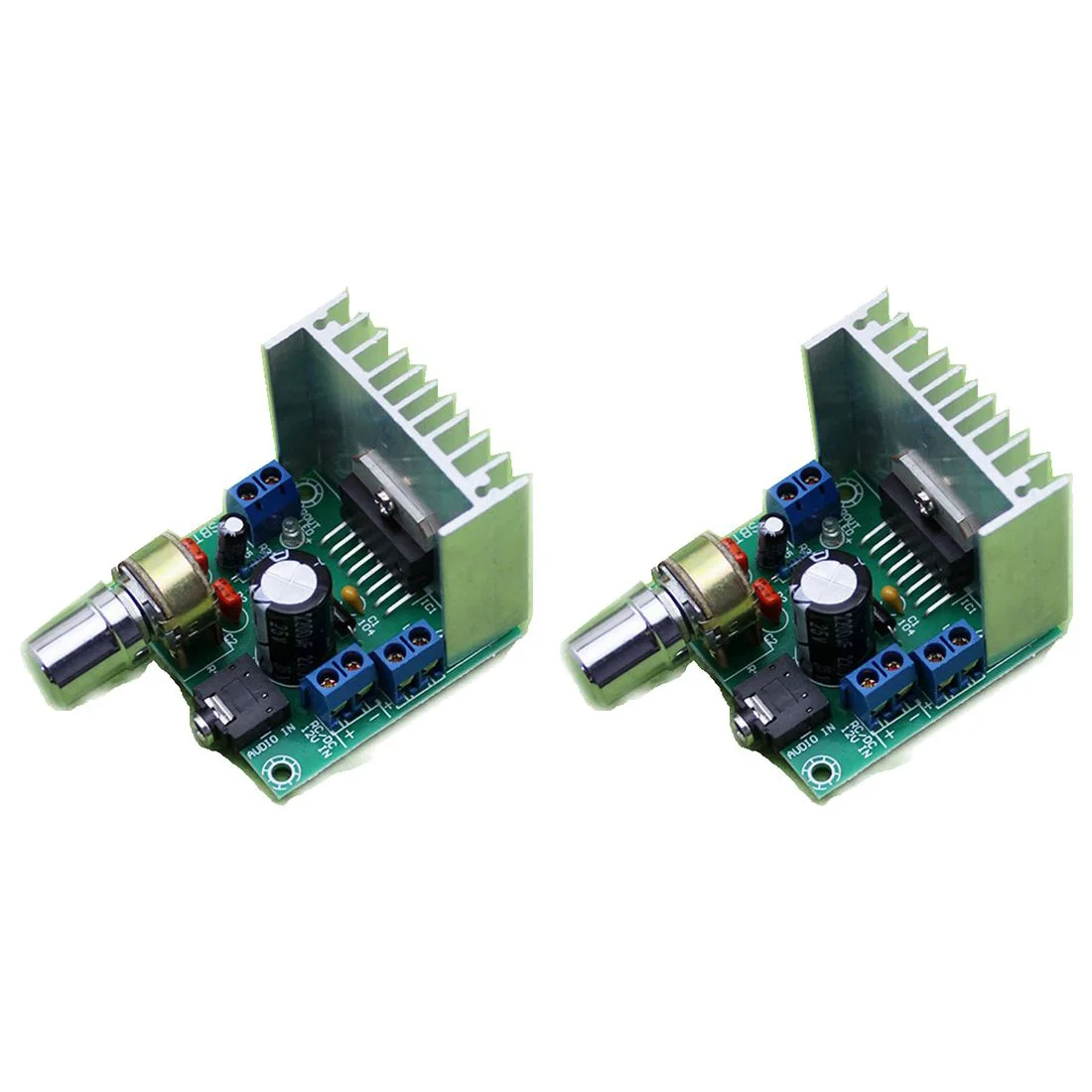 2Pcs TDA7297 15W*2 AC/DC 12V Digital Audio Amplifier DIY Kit Dual