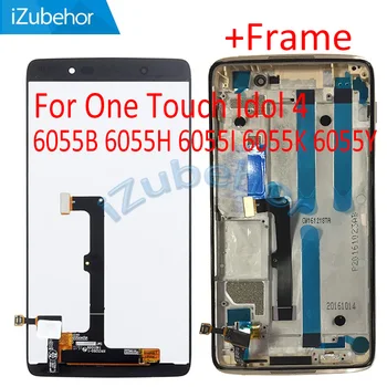 

5.2" display screen For Alcatel Idol 4 6055B 6055H 6055I 6055K 6055Y complete lcd with touch screen sensor+frame free shipping