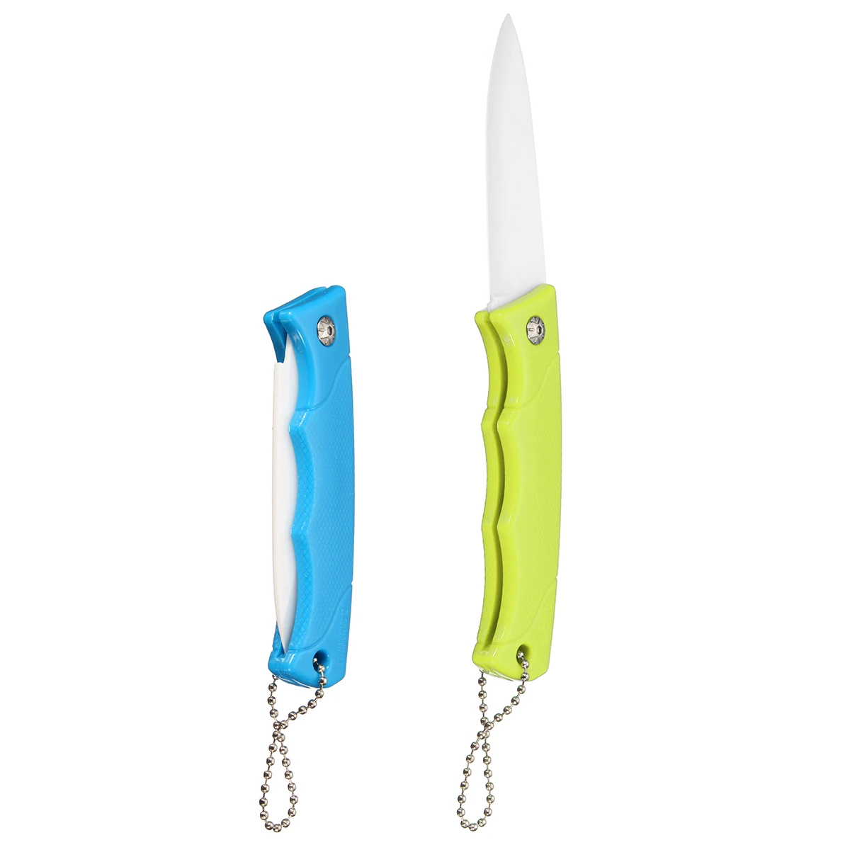 Складной кухонный нож для приготовления фруктов и овощей, керамические ножи для нарезки мяса, 3 с ручкой ABS, синий, зеленый