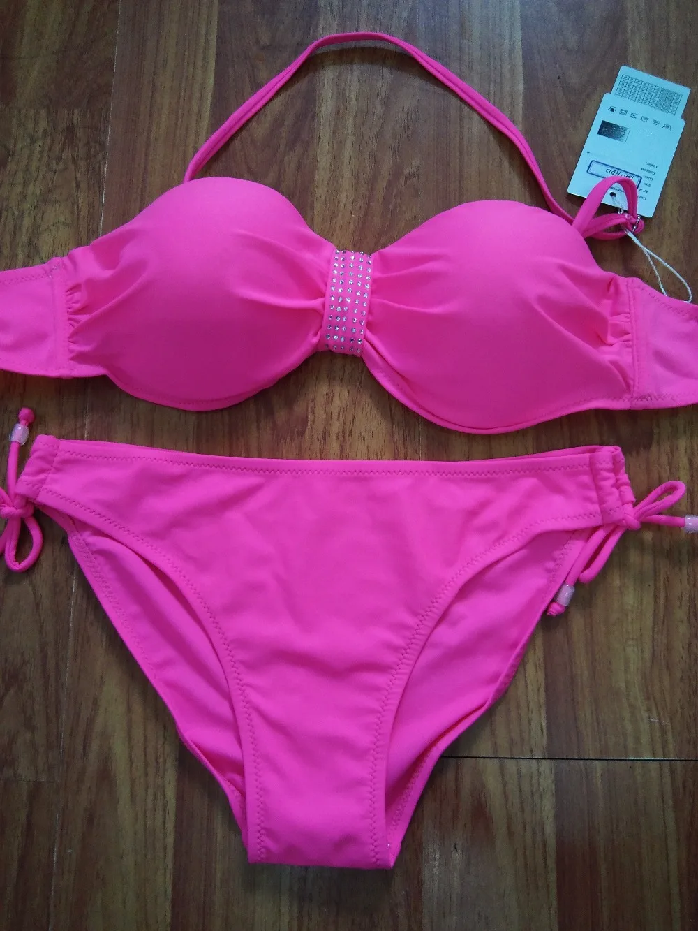 baby pink push up bikini