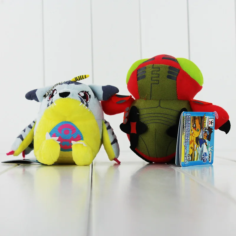 8 видов стилей Аниме Digimon Agumon Gabumon Tailmon Tentomon Gomamon Piyomon Palmon Patamon брелок для ключей плюшевая игрушка мягкая подвеска