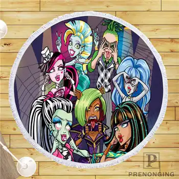 

Custom DIY Customized Microfiber Fabric monster-high (1) Round Beach Blanket Towel Printed on Demand 150cm #19-01-28-3-42