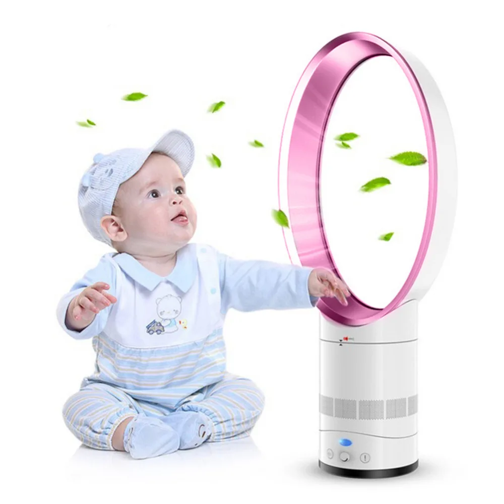 

110V/220V 14 Inch Ultra Quiet Bladeless Fan Remote Control No Leaf Cooling Fan Airflow Summer Cooler Ventilation Ventilator Fan