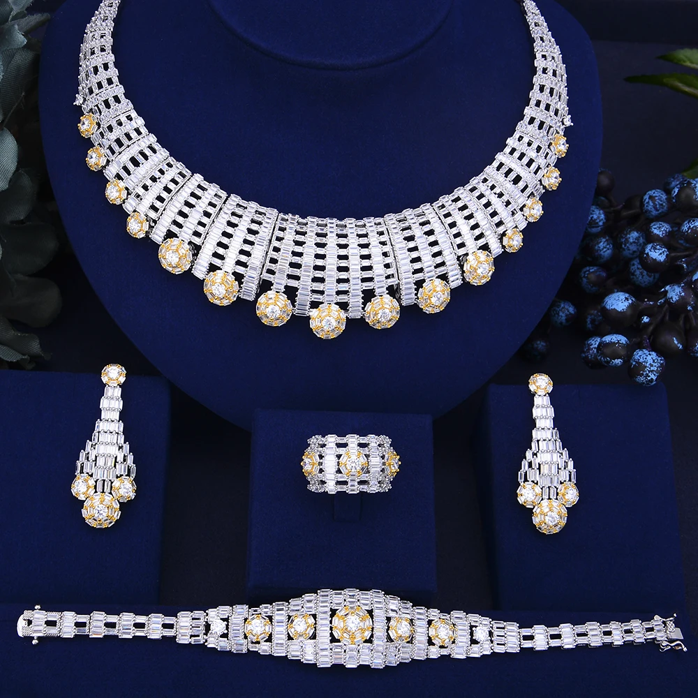 

GODKI Trendy Luxury Geometry African Necklace Earring Set Jewelry Sets For Women Wedding Zircon CZ Dubai Bridal jewelry Set 2019